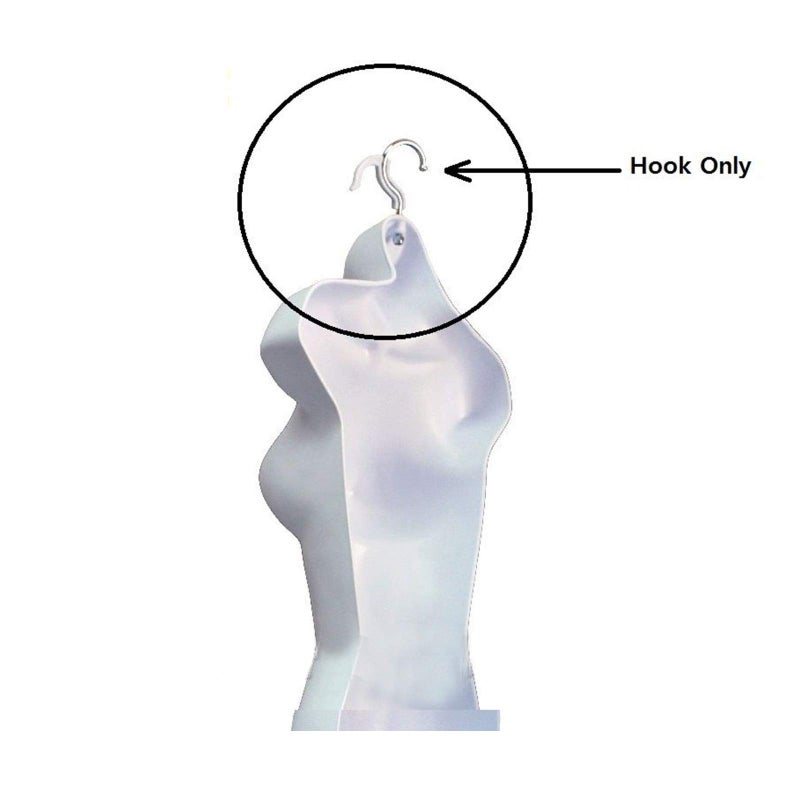 DisplayTown Female Mannequin Torso Hollow Back Body Stackable Dress Form with Hanging Hooks for Tshirt Display, Countertop, Craft Shows, Photos and Design, S-M Clothing Size (White, Set of 6) - Image 5